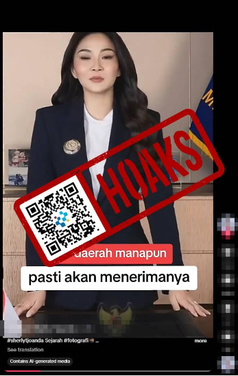 Tangkapan layar konten yang beredar, dengan penanda dari Komdigi.